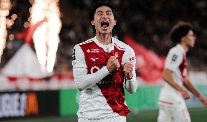 Gol Takumi Minamino Bawa Monaco Tumbangkan PSG